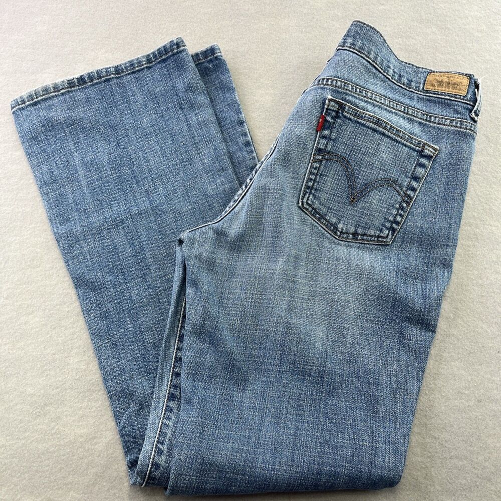 Levis 515 Jeans Womens Size 10 M Medium Wash Denim Mid Rise Boot Cut Stretch